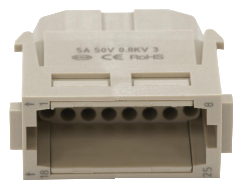 Multicomp PRO MP009512 Heavy Duty Connector High Density MP-HM Inserts Module 25 Contacts Receptacle