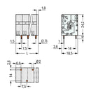 Wago 2626-3102/020-000 Wire-To-Board Terminal Block 7.5 mm 2 Ways 20 AWG 8 10 mm&sup2; Push In New