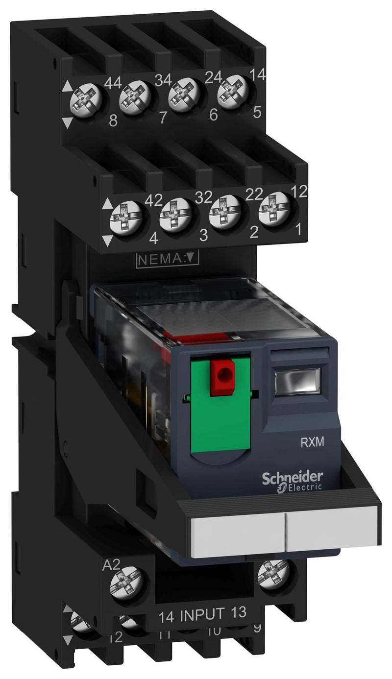 Schneider Electric RXM4AB2P7PVM Power Relay 4PDT 230VAC 6A Socket