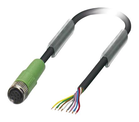 Phoenix Contact SAC-8P- 15-PUR/M 8FS Sensor Cable M8 Receptacle Free End 8 Positions 1.5 m 4.9 ft