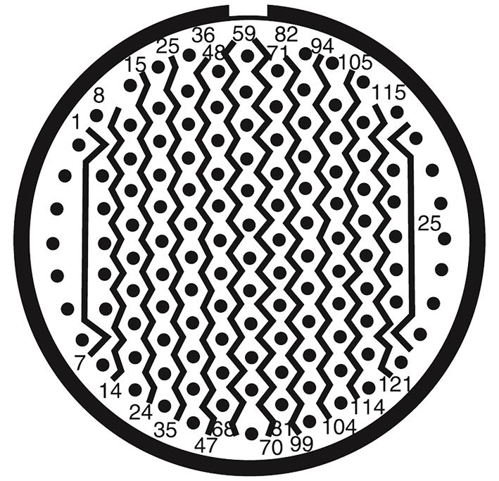 Amphenol LTD D38999/26WJ35PE-LC D38999/26WJ35PE-LC Circular Connector MIL-DTL-38999 Series III Straight Plug 128 Contacts