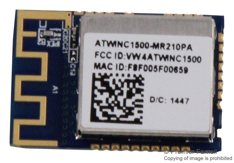 Microchip ATWINC1510-MR210UB1954 Wireless LAN Module 2.472GHz SPI IoT Multimedia Home Electronics Industrial &amp; Automation