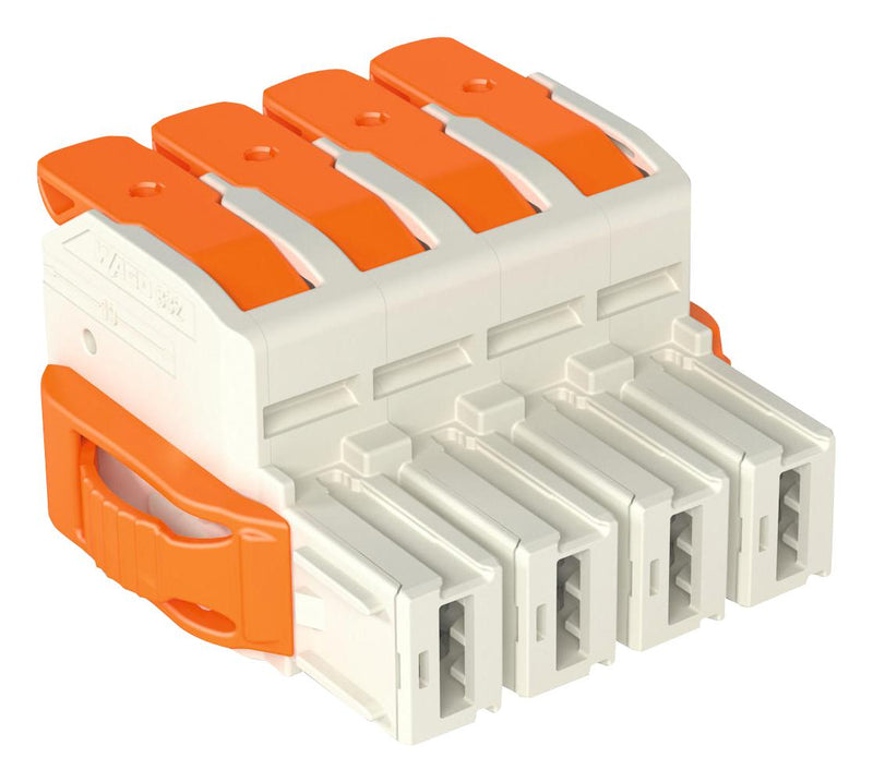 Wago 832-1105/037-000 Pluggable Terminal Block 10.16 mm 5 Ways 18AWG to 4AWG 16 mm&sup2; Push In Lock 76 A