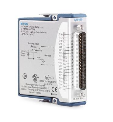 NI 780176-01 Digital Module C Series NI-9425 32 Input 10 V Dsub Conformal Coat