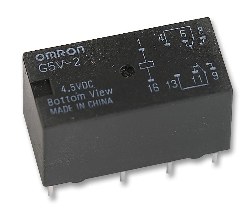 Omron Electronic Components G5V-2 4 DC5 Signal Relay 4.5 VDC Dpdt 2 A Through Hole Non Latching