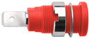 Schutzinger SEB 7080 NI / RT Banana Test Connector Jack Panel Mount 24 A 1 kV Nickel Plated Contacts Red