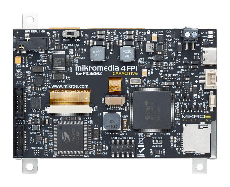 Mikroelektronika MIKROE-4983 Development Kit Mikromedia 4 4.3" TFT LCD PIC32MZ Capacitive FPI Frame New