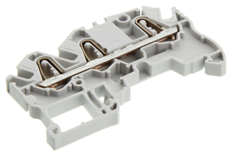 Entrelec - TE Connectivity 1SNK705011R0000 DIN Rail Mount Terminal Block 3 Ways 12 AWG 2.5 mm&Acirc;&sup2; Clamp 24 A