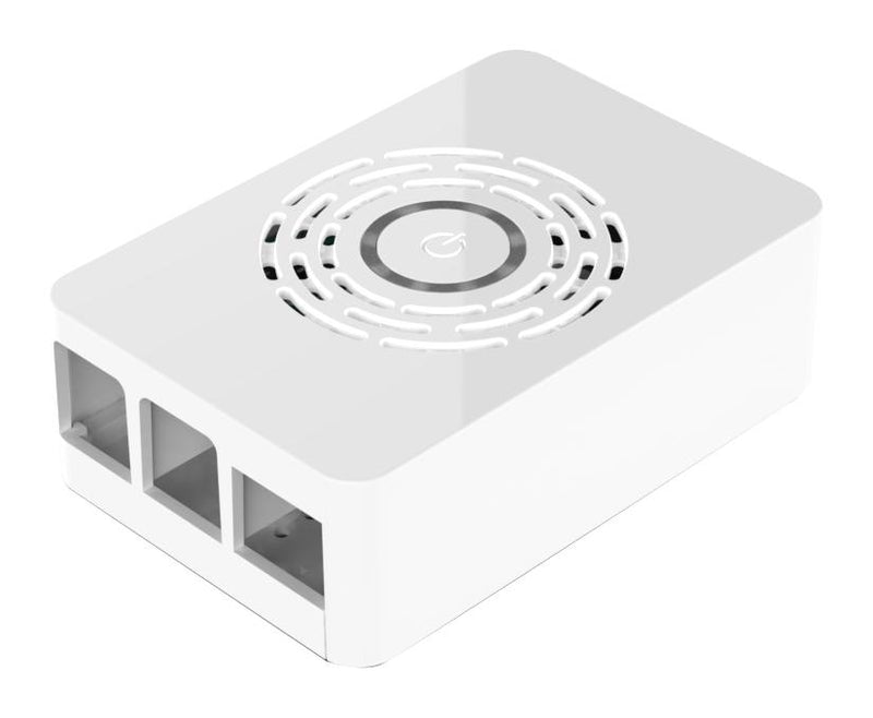 Multicomp PRO ASM-1900143-11 Raspberry Pi Accessory 4 Model B Case Plastic White Integrated Power Button