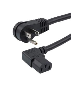 L-COM N515PR-C13L-15-3F Power Cord R/A N5-15P-IEC C13 3 15A New