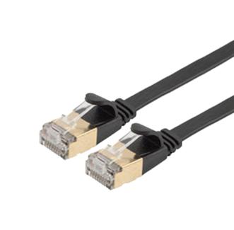 L-COM TRD632ASFLAT-BLK-5F Enet Cord CAT6A RJ45 PLUG-PLUG 5 New