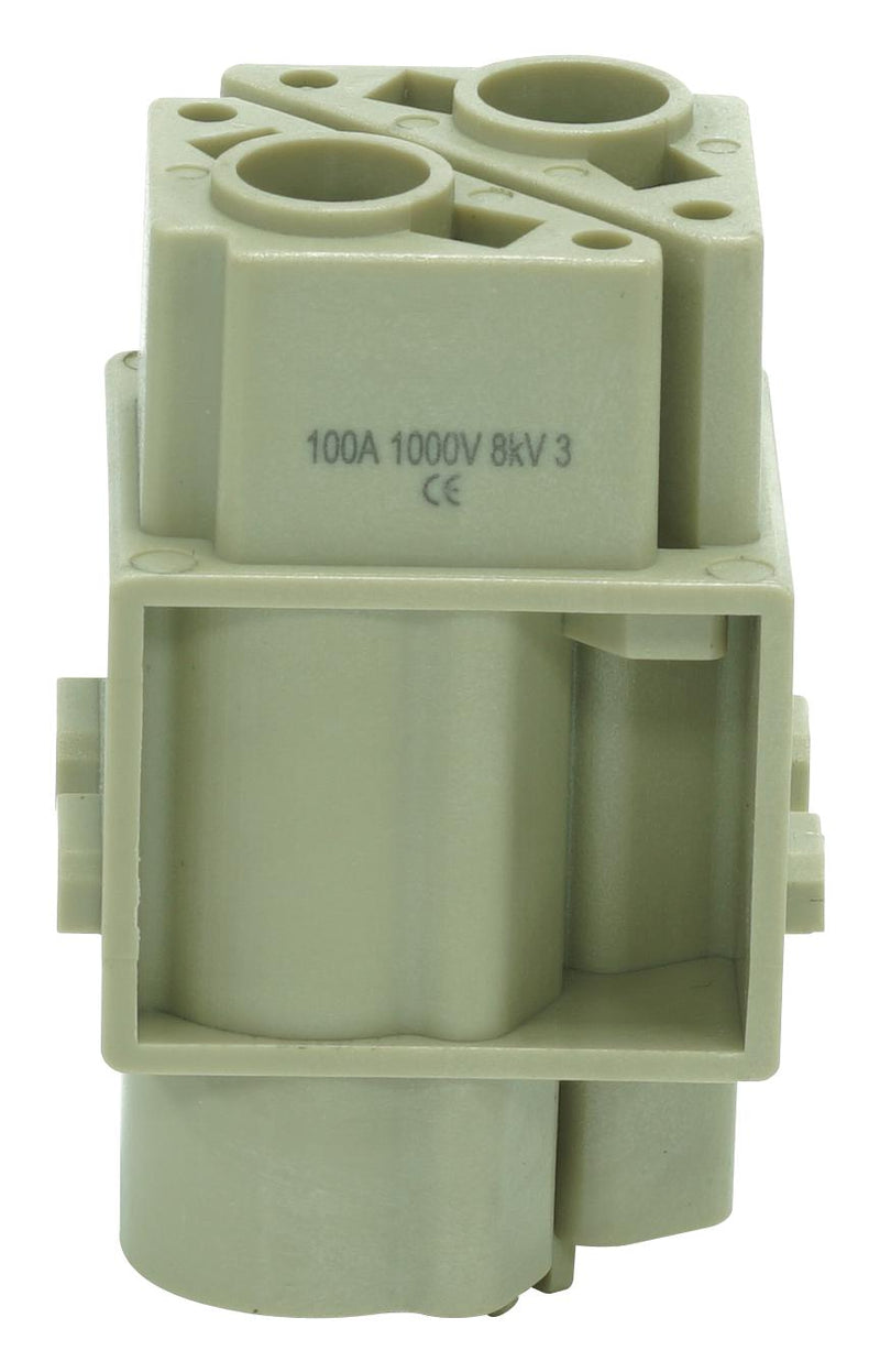 Multicomp PRO MP009480 Heavy Duty Connector MP-HM Inserts Module 2 Contacts Receptacle