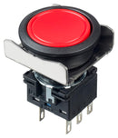 Idec LBW6B-A1T6R Pushbutton Switch Flush Silhouette On-Off Dpdt 250 V 30 10 A Quick Connect Solder