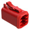 Amphenol SINE/TUCHEL AT06-6S-RED Automotive Housing Plug 6POS 13A RED