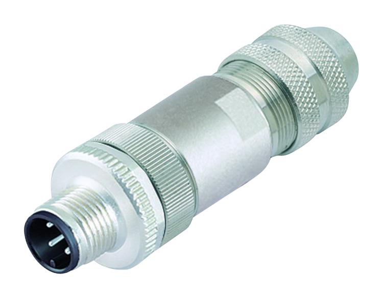 Binder 99-3729-810-04 Sensor Connector 825 Series M12 Male 4 Positions Screw Pin Straight Cable Mount