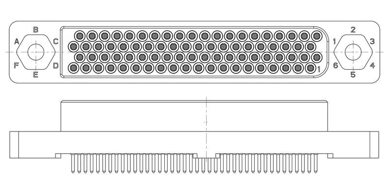 Amphenol Aerospace HDB-M4-080M226X HDB-M4-080M226X Rect Power Conn Rcpt 80POS 4ROW