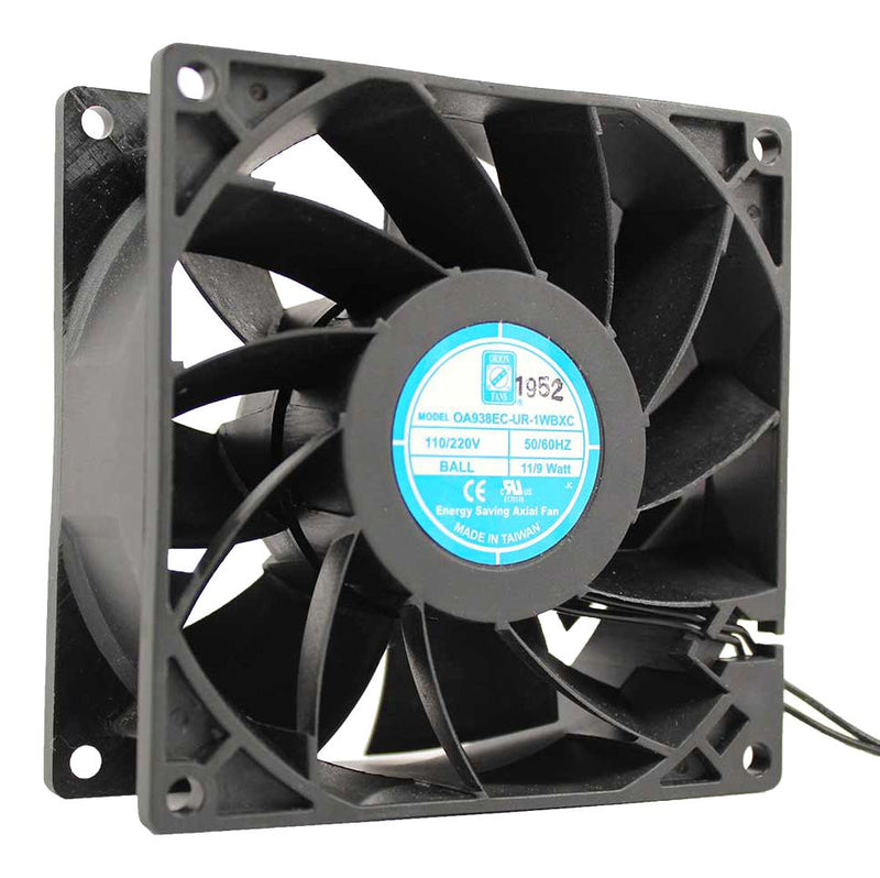 Orion Fans OA938EC-UR-1WBXC AC Axial Fan 110V / 220V Square 92 mm 38 Ball Bearing 88 CFM