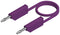 Hirschmann Test and Measurement 934507109 Lead 4mm Stackable Banana Plug 60 VDC 32 A Violet 1.5 m