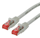 Roline 21.15.2606 Ethernet Cable S/FTP Cat6 7.5 m 24.6 ft RJ45 Plug to Grey