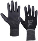 ST 28773 PU Coated Nylon Gloves - Black Large