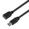 L-COM CAU3HFAX-BLK-2M CAU3HFAX-BLK-2M USB Cable 3.0 Type A PLUG-A Rcpt 2M New