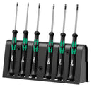 WERA 118154 6 Piece TORX BO Kraftform Micro Screwdriver Set and Rack