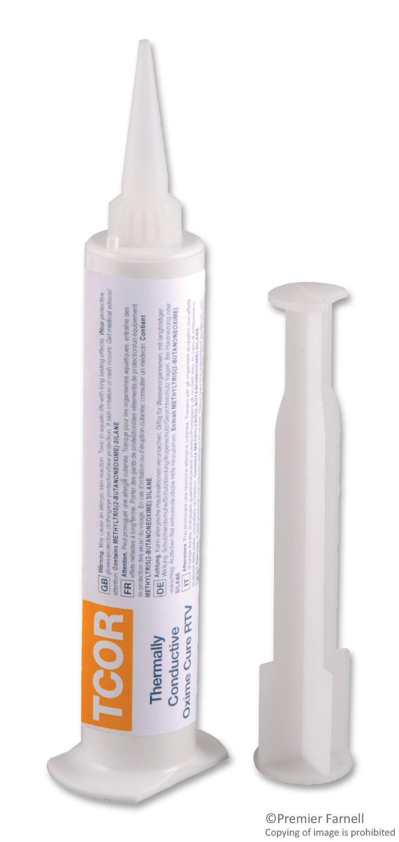 Electrolube TCOR75S Adhesive Thermally Conductive RTV Silicone 1 Part Oxime Cure Syringe White 75 ml