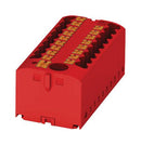 Phoenix Contact PTFIX 6/18X25 RD Panel Mount Barrier Terminal Block 24 A 500 V 19 Pole 9 Push In 12 AWG