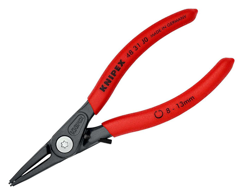 Knipex 48 31 J0 48 J0 Plier Circlip 13 mm Jaw Opening Max 140 Grey Atramentised