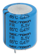 KEMET FR0H104ZF Supercapacitor, EDLC, 0.1 F, 5.5 V, Radial Leaded, FR Series, +80%, -20%