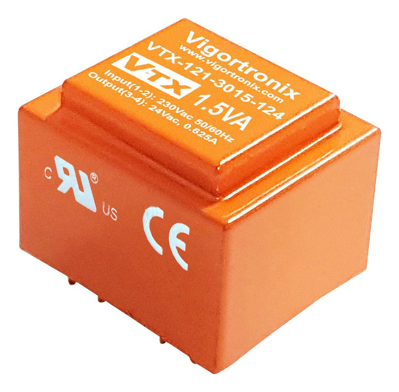 Vigortronix VTX-121-3015-409 Isolation Transformer Encapsulated PCB 1.5 VA 2 x 9V 83 mA 115V