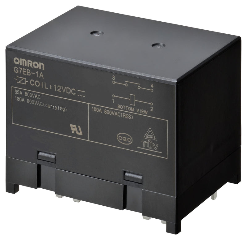 Omron G7EB-1A DC12 Power Relay SPST-NO 12 VDC 100 A G7EB Series Through Hole Non Latching