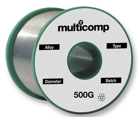 Multicomp 509-0738 Solder Wire Lead Free 0.9mm Diameter 227&deg;C 500g