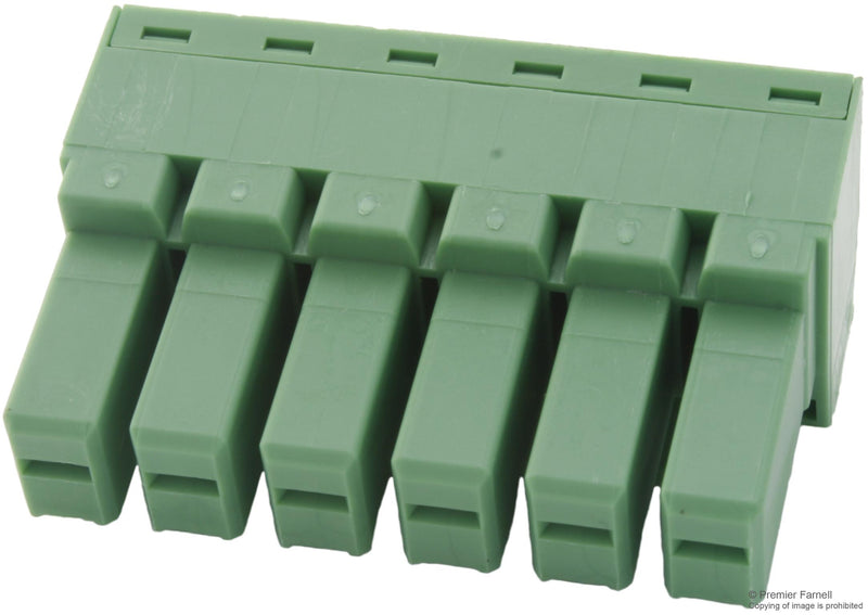 Phoenix Contact PC 4/ 6-ST-762 PC 6-ST-762 Pluggable Terminal Block 7.62 mm 6 Ways 24AWG to 10AWG 4 mm&Acirc;&sup2; Screw 20 A