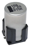 Panasonic EEHZU1J151V Hybrid Aluminium Electrolytic Capacitor 150 &Acirc;&micro;F &plusmn; 20% 63 V Radial Can - SMD 0.01 ohm