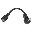 Stellar Labs P-A000146N 6&quot; Extension Cord With Flat Rotating Plug - Black 26Y8640