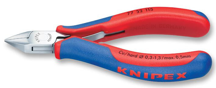 KNIPEX 7732115 115mm Length Electronic Diagonal Cutter with 1.3mm Capacity