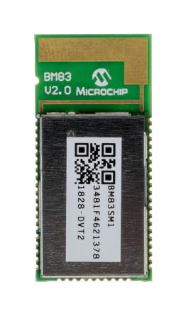 Microchip BM83SM1-00TA Bluetooth Module Stereo Audio Soc BLE 5.0 3 Mbps 3.2 V to 4.2 -90 dBm -40 &deg;C 85