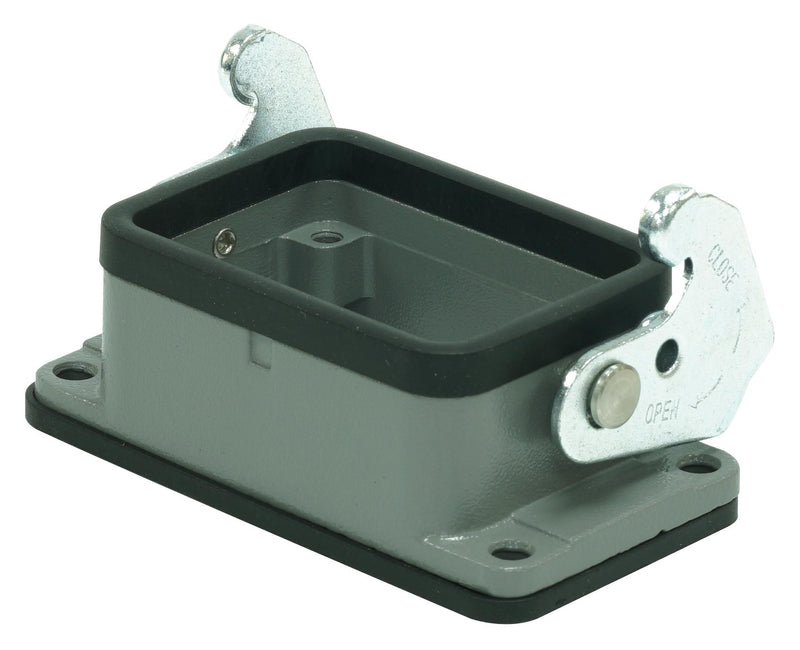 Multicomp PRO MP009354 Heavy Duty Connector Base Bulkhead Mount Aluminium Body 1 Lever 6B