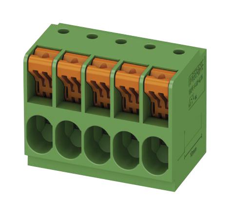 Phoenix Contact TDPT 4/ 4-SP-635-ZB Wire-To-Board Terminal Block 6.35 mm 4 Ways 24 AWG 10 mm&Acirc;&sup2; Push In