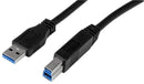 Startech USB3CAB1M USB Cable Type A Plug to B 1 m 3.3 ft 3.0 Black