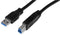 Startech USB3CAB2M USB Cable Type A Plug to B 2 m 6.6 ft 3.0 Black