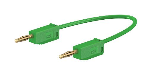 Staubli 28.0039-030-25 Test Lead PVC 2mm Stackable Banana Plug 60 VDC 10 A Green 300 mm