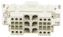 Multicomp PRO MP009604 Heavy Duty Connector Combination 40A/10A MP-HK Inserts Insert 18+PE Contacts 16B Receptacle