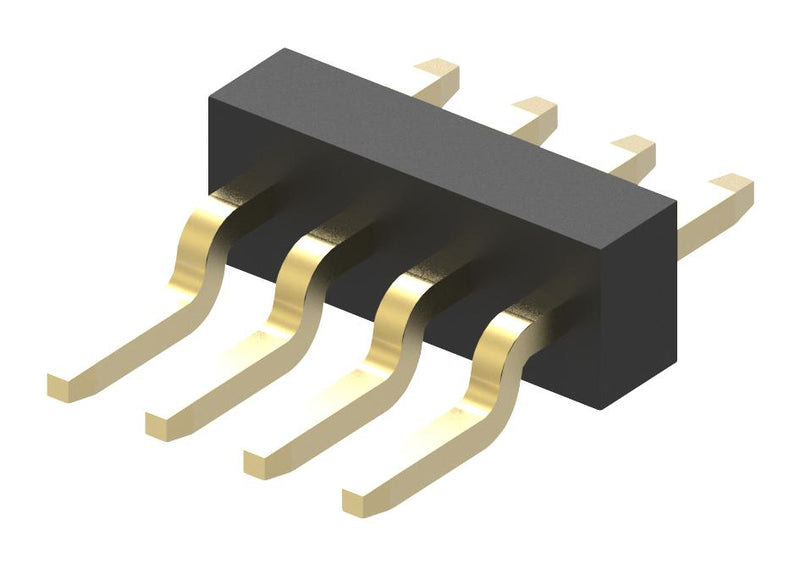 GCT (GLOBAL Connector TECHNOLOGY) BC034-04-A-V-0150-L-D Board-To-Board 1 mm 4 Contacts Header BC034 Series Surface Mount Rows