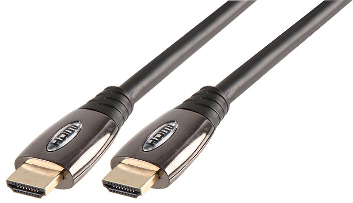 PRO Signal PSG03839 PSG03839 High Speed Hdmi Lead Male to Chrome Connectors Gold Plated 10m Black