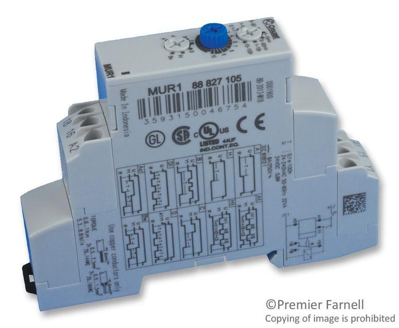 CROUZET CONTROL 88827105 TIMER, 8A, DIN RAIL