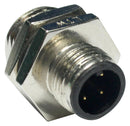 AMPHENOL LTW M12A-04PMMS-SH8001 Sensor Connector, 4 Pole, M12, Plug, M Series, M12, Plug, 4 Contacts, Solder Pin