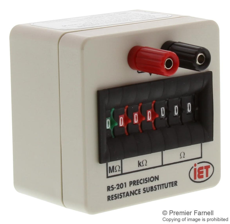 IET LABS RS-201 RESISTANCE DECADE BOX, 0 TO 9999999 OHM