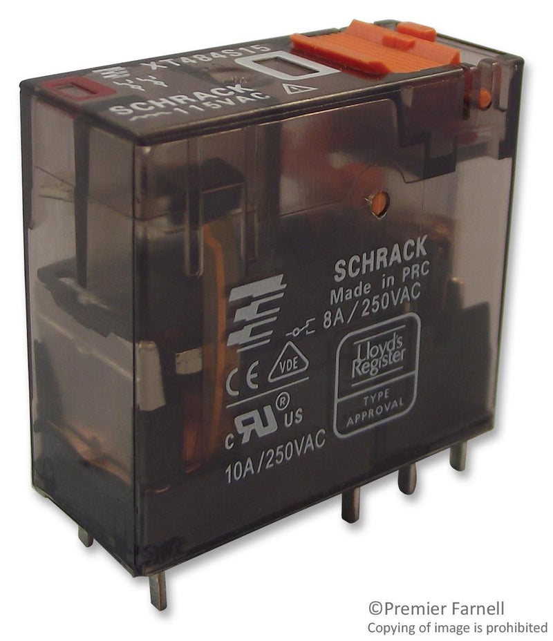 SCHRACK - TE CONNECTIVITY XT484024 POWER RELAY, DPDT, 10A, 250VAC, SOCKET